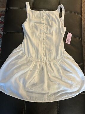 Wild Fable White Dress with Front Buttons